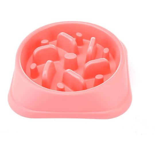 Anti-slip maze pet food bowl promotes healthy diet and slow-pink digestion