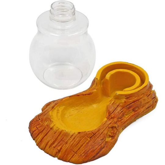 Reptile Water Bottle Hamster Water Dispenser Water Bowl, Automatic Turtle Food Dish for Amphibian Reptile Tortoise Lizard