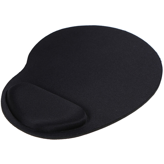 Mouse Pad Comfortable Mouse Mat with Wrist Rest Support for pc Laptop(Black),Black - Black