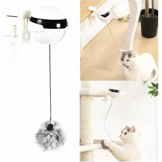 Interactive Cat Toy, Yo-Yo Cat Toy with Automatic Lifting Ball, Electric Rotating Cat Toy, Funny Toy for Kitten or Cat (Battery Not Included)