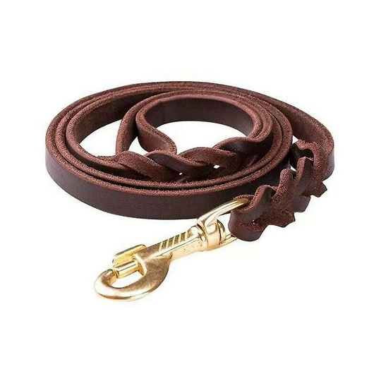 Braided Genuine Leather Dog Leash Large Large Dog Leash Walking Training Leads Traction Dogs & Leashes