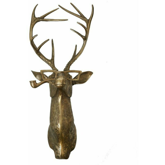 Sculpture WallAnimal Head Wall Decor Rabbit Bear Deer Fox Mickey Head With Glasses Resin Animal Pendant