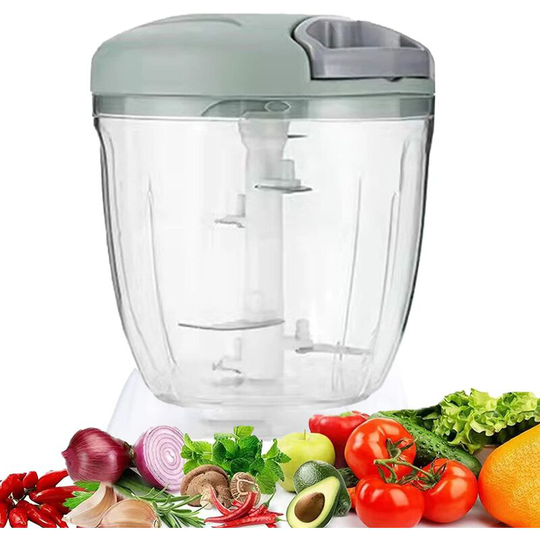 5-second hand-held chopper, 900 ml Chop, slice and blend vegetables, meat, nuts, onions