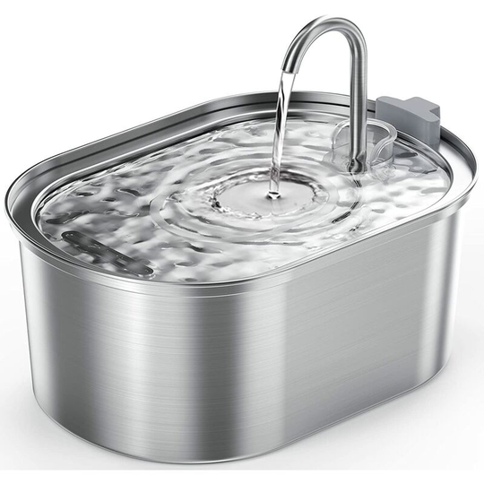 Naxunnn - Stainless Steel Cat Water Fountain, 3.2L Automatic Cat Water Fountain with Quiet Pump, Dishwasher Safe Design, Suitable for Multiple Pets