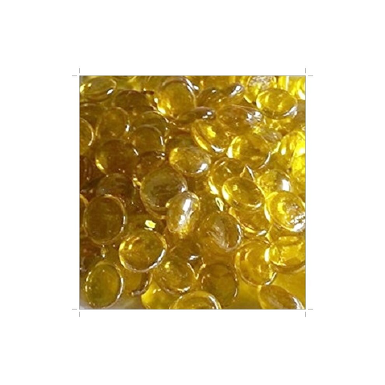 (Yellow) 1kg Glass Pebbles (app 230) 19 Colours and 1 Mix