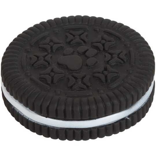 Cookie Shape Pet Dog Squeaky Toy Rubber Sound Interactive Chew Toys Cleaning Tooth Durable Convenient Service (Oreo)