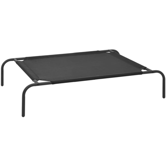 Elevated Dog Bed Black s Textilene Vidaxl Black
