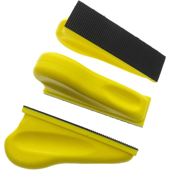 3 Pcs Micro Sander - Manual Hook-and-Loop Disc Sanding Block, Portable Sanding Mouse Block for Woodworking, Furniture Restoration, Home and Auto Body