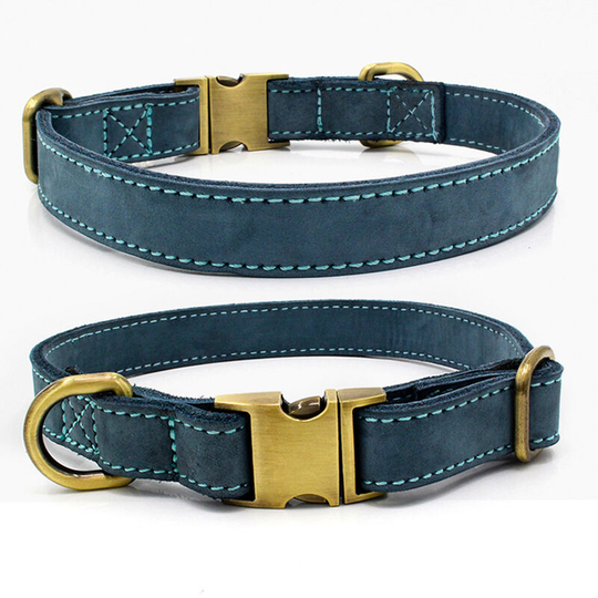 Leather Dog Collar With Adjustable Sturdy Strap Handle For Dogs, Tactical Collar Strap For One