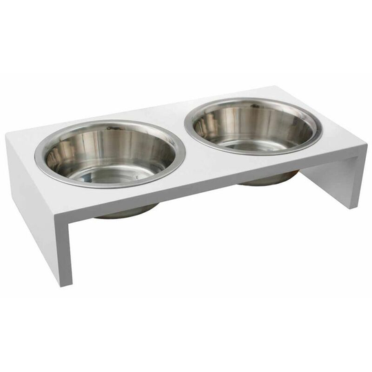 Double Feeding Bowl Kobushi White 2x380 ml 1031110 Flamingo White