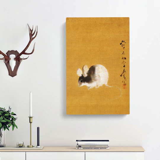 Mouse by Shibata Zeshin - Wrapped Canvas Painting Print