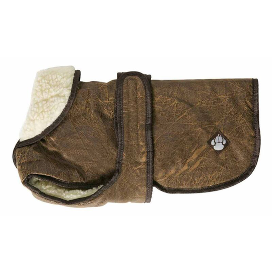 Waggles Dog Coat (40cm) (Brown) - Brown - Danish Design Pet Products