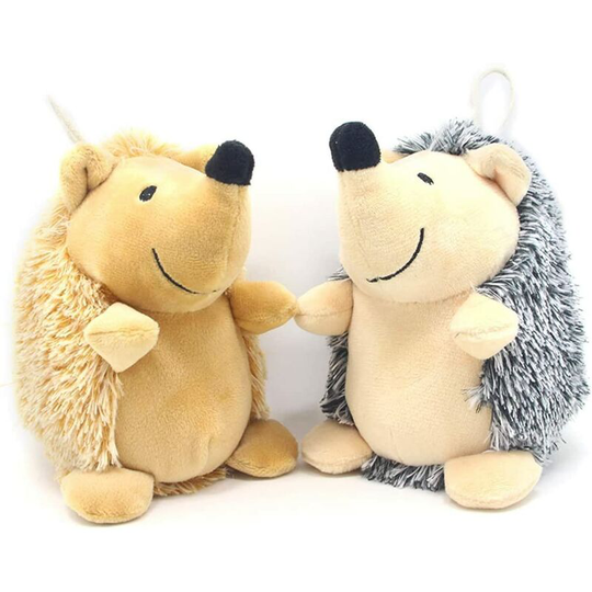 Hedgehog Squeaky Dog Toys, Cute Plush Dog Toys for Puppy Teething, Interactive Chew Toys for Small Medium Dogs, 2 Pack