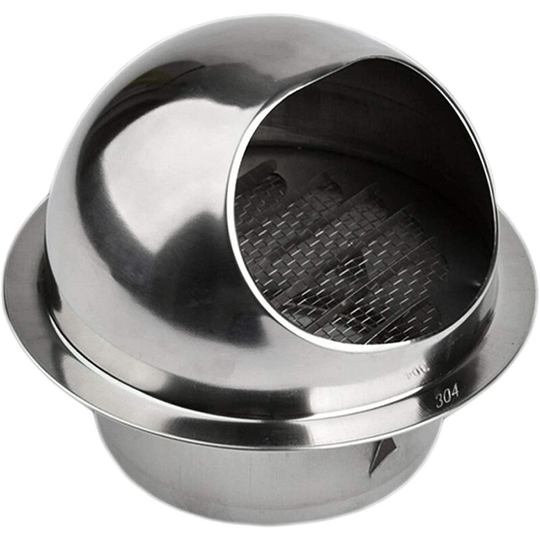 Ventilation Grille, 4' Round Wall Hood Ventilation, 304 Stainless Steel Grille Vent Outlet (ø100mm)