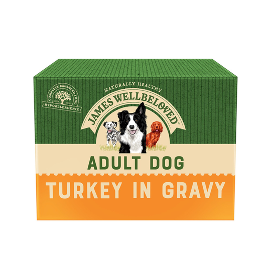 James Wellbeloved Adult Pouches - Turkey with Rice - Saver Pack: 80 x 150g