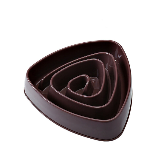 Triangle Dog Slow Food Training Bowl Puppy Kitten Food Feeding Pet Prevent Choking Feeder Dog Bowl Coffee