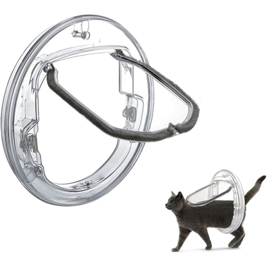 Exclusive Cat Entrance Cat Door - Easy Install Magnetic Door - Pet Gate with 4-Way Manual Lock for upvc Glass Door