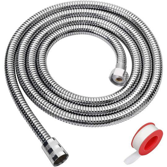 Shower Hose, 79 Inches Extra Long Chrome Handheld Shower Head Hose with Brass Insert and Nut - Lightweight and Flexible