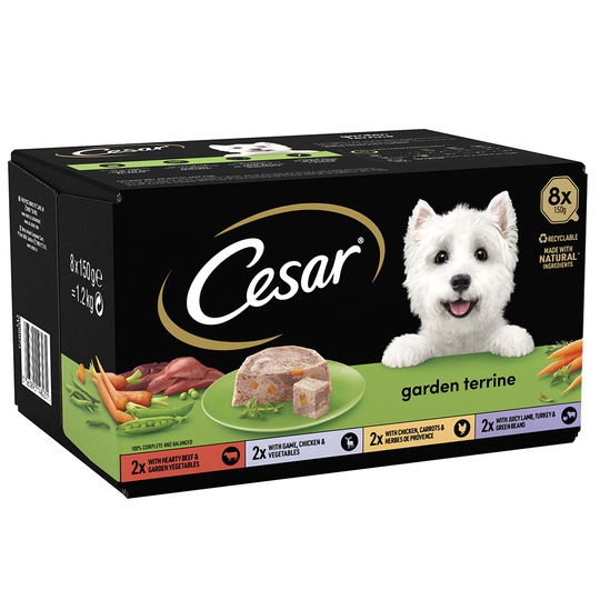 Cesar Garden-Terrine Trays Mixed Pack - 48 x 150g