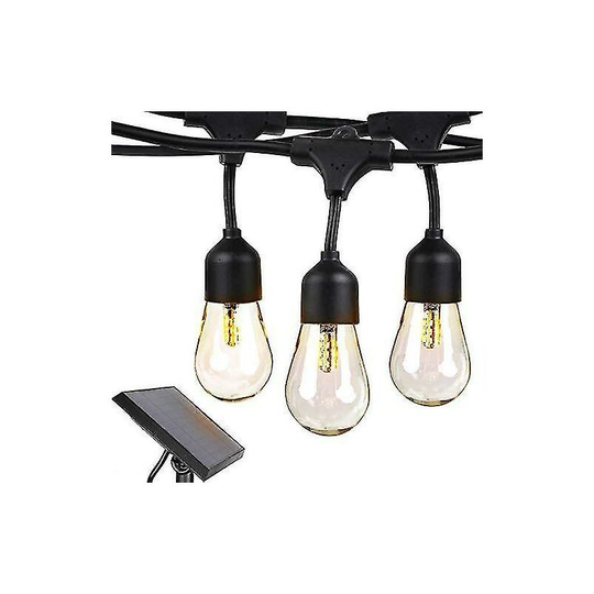 Thsinde - Brightech Ambience Pro - Waterproof, Solar Power Outdoor String Lights - 48 Ft Hanging Edison Bulbs Create Bistro Ambience In Your Yard