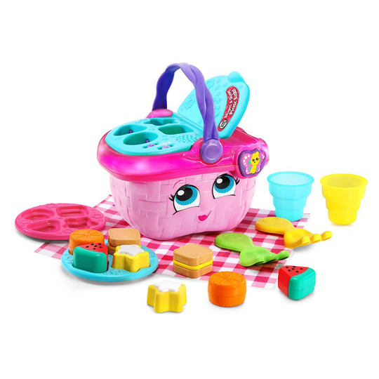 Shapes & Sharing Picnic Basket Educational and Interactive Toy 16 Pieces For Boys & Girls 6 months without batteries