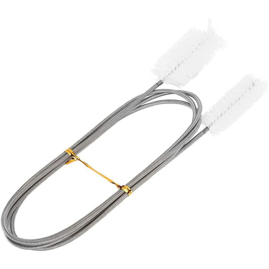 Aquarium cleaning brush, flexible hose Moderate cleaning spring brush, double end brush U-shaped tubes for aquarium aquarium (white)
