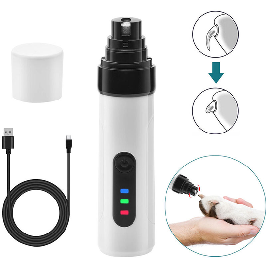 Ilovemilan - Dog nail grinder upgrade - professional 2-speed electric rechargeable pet nail clipper painless claw beauty and smoothness, suitable for