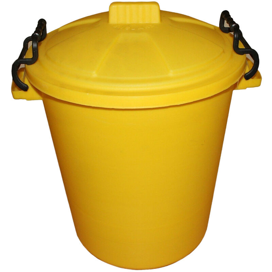 50 Litre Yellow Plastic Outdoor Bin