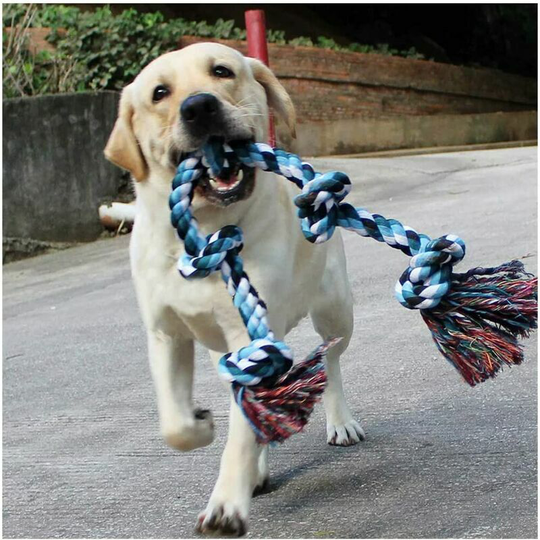 Qersta - Dog Rope Toys for Large Strong Aggressive Chew Dogs, Durable Rope Tug Dog Chew Training Toys for Aggressive Chewers