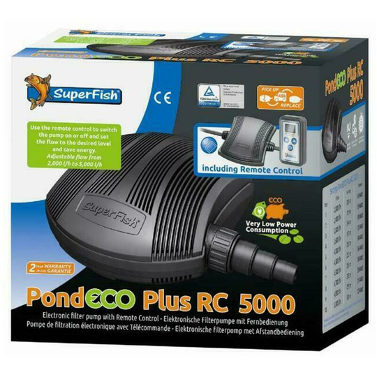 Superfish - Pond Eco Plus Remote Control Filter Pump 5000