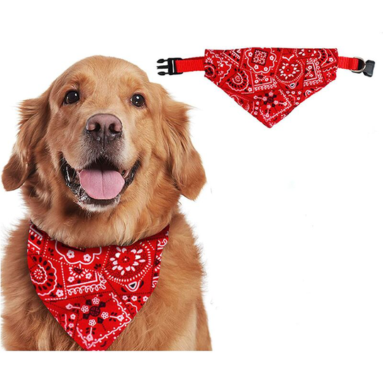 Sunshine smile Pet Scarf,Christmas Cat Costume,Adjustable Pet Bandana,Dog Bandana Collar Christmas Pet Clothes (S,Red)