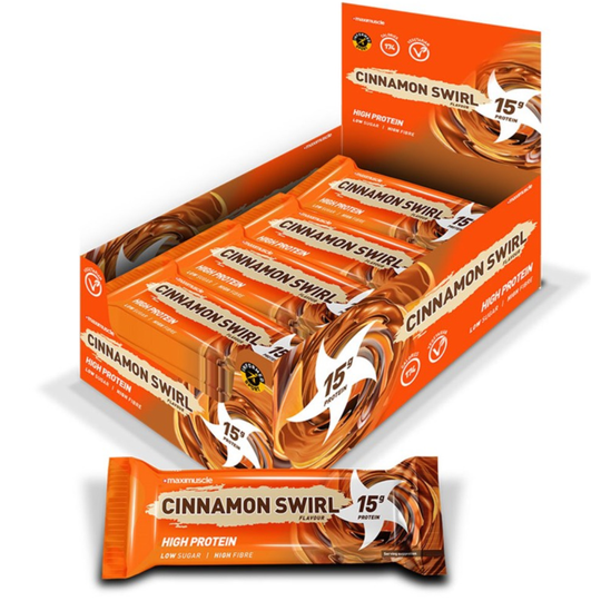 Maximuscle Protein Bars 12x 45g Cinnamon Swirl Flavour 15g Protein BEST BEFORE SEPTEMBER 2022