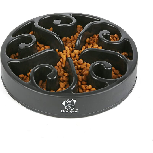 Gift - Anti Glutton Dog Bowl Slow Feeding Bowl with Non-Slip Base Promotes Healthy Eating and Slow Digestion