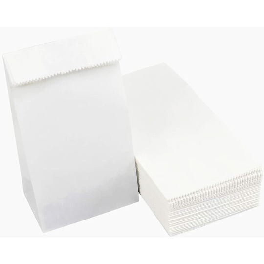 Mini paper bag, white 10pcs, width 15.5*side 10*height 30