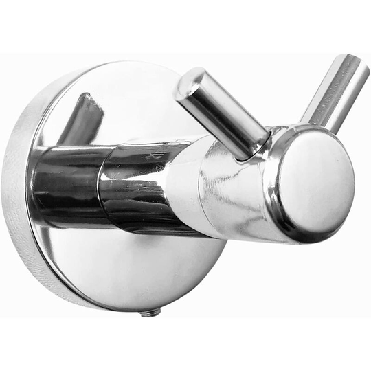 Monly - Bathroom Chrome Towel Hook, Idealmax Wall Hook, Double Robe Hook, Double Towel Rack, Wall Hanging Hook, Stainless Steel