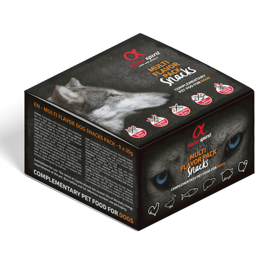 Alpha Spirit Dog Snacks Mixed Box - 9 x 35g