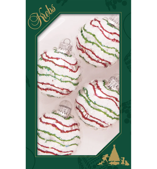 Decorative Ball Baubles, Set of 4
