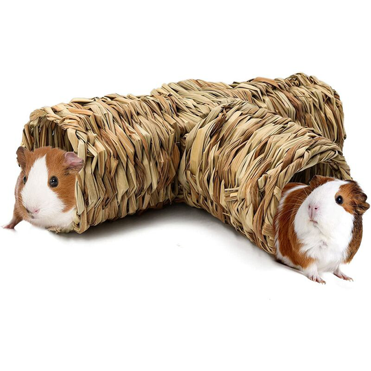 Hamster Grass Tunnel Toy Guinea Pig Tunnel and Tube Toy for Rats, Syrian Hamsters, Ferrets, Guinea Pigs, Chinchilla Hedgehogs and Rabbits (1 Piece)