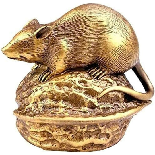 Rat Statue Sculptures Zodiac Decoration Home Decoration Art Sculpture Creative Walnut Rat