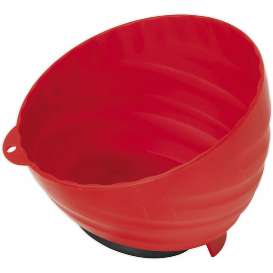150mm red Magnetic Screw & Bits Collector Bowl - Nuts Bolts Washers Parts Dish