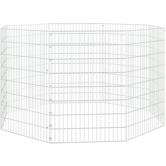 Vidaxl - 8-Panel Rabbit Cage 54x80 cm Galvanised Iron Silver