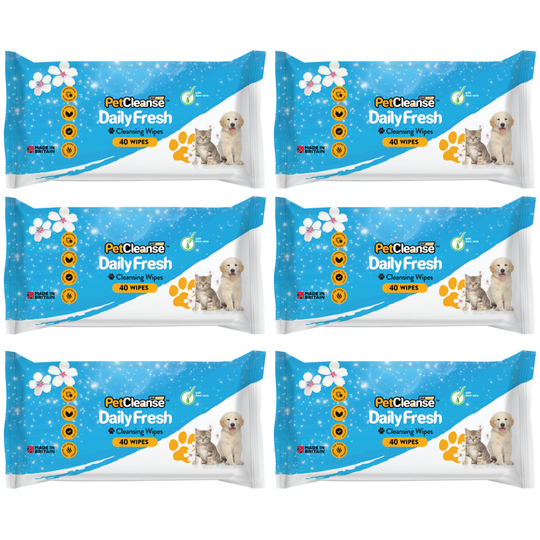 (6 Packs) Pet Dog Wipes for Cleaning & Grooming: 40 Pack