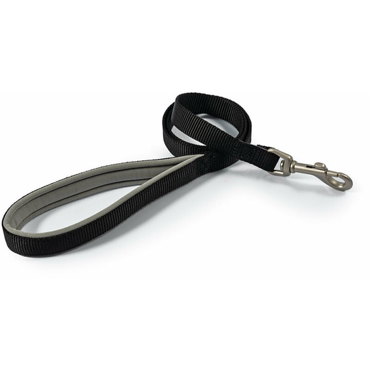 Viva Padded Dog Lead (1m x 25mm) (Black) - Black - Ancol