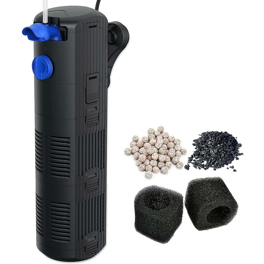 Thsinde - 200-500l/h Flow Adjustable Aquarium Internal Filter With 8w Water Pump, Suitable For Saltwater Freshwater Aquarium Up To 120l