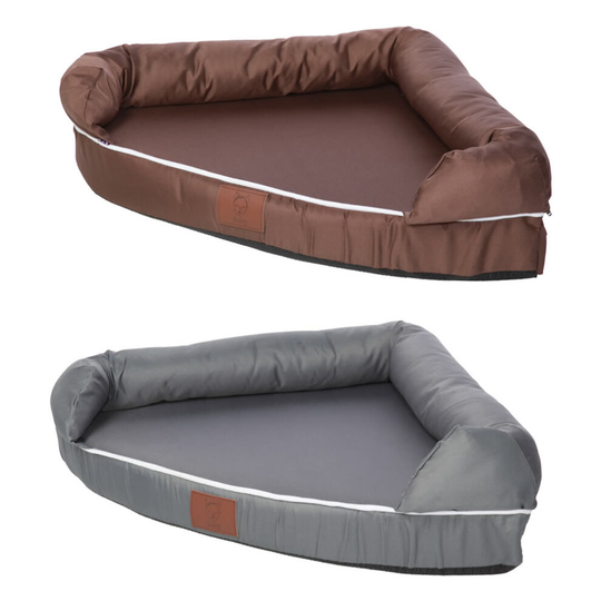 (Large , Brown) Corner Cosy Couch Bed
