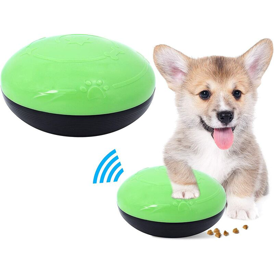Soekavia - Pet Dog Vocal Toy Dog Treat Ball Food Dispenser Interactive Toys Leaking Anti-bite Ball with Sound for Small Medium Dogs and Cats (Green)
