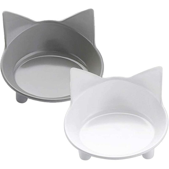 Cat bowl, cat food bowl, double cat dish