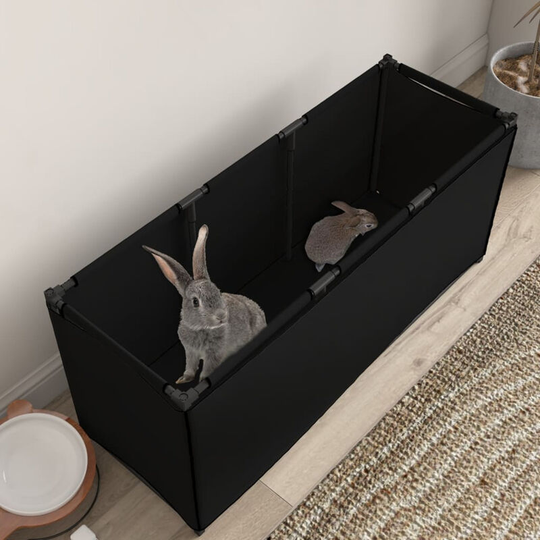 Small Animal Cage Black 105x34.5x45 cm Fabric