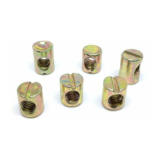 Deckon - Color Galvanized Two-in-one Furniture Horizontal Connection Hole Nut One word Groove Hammer Mother Cylindrical Hammer Mother Positive Hole