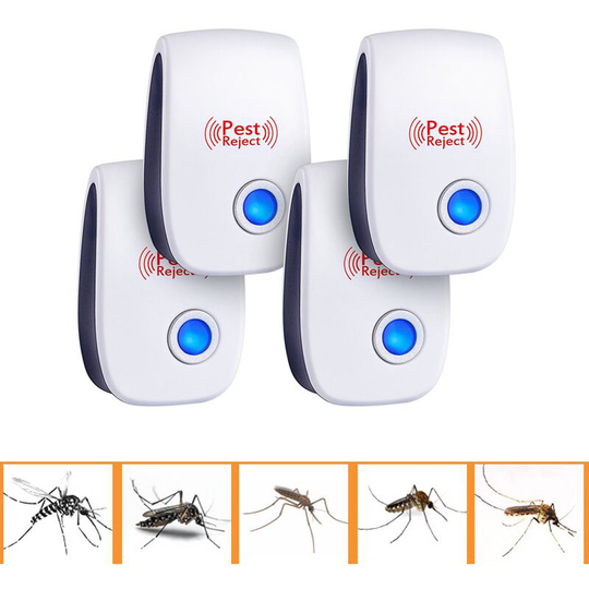 4 Pack Ultrasonic Mosquito Fly Cockroach Insect Repellent